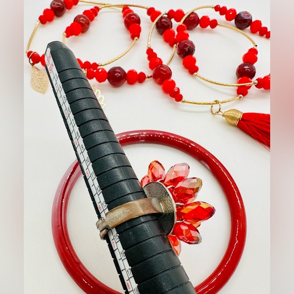 Modern Vintage Red Statement Jewelry Lot - Picture 11 of 17